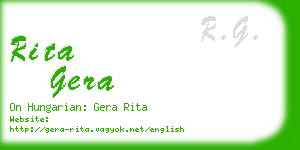 rita gera business card